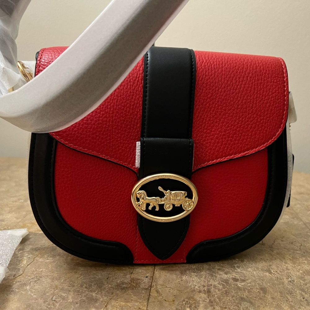 Coach Georgie Saddle Bag In Colorblock